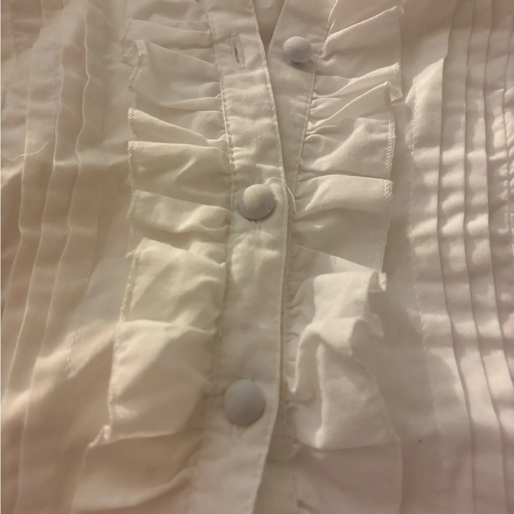 Vintage Roxy White Ruffled Blouse - Picture 3 of 3